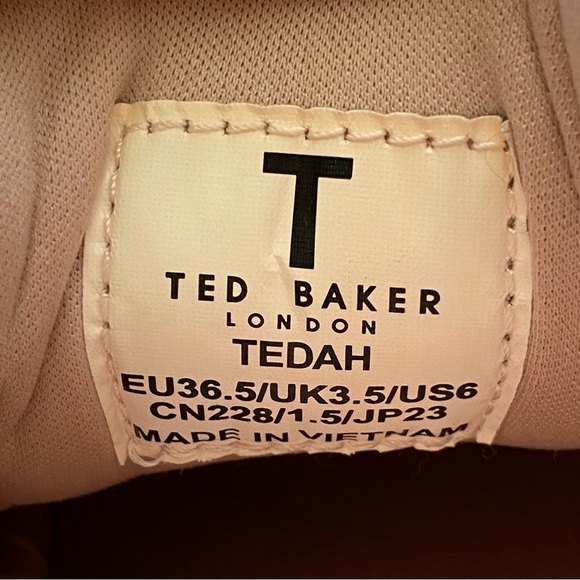 Ted Baker Women's Tedah Branded Leather Trainers - Pink EU 36.5/ US6 - Picture 10 of 11